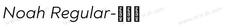 Noah Regular字体转换